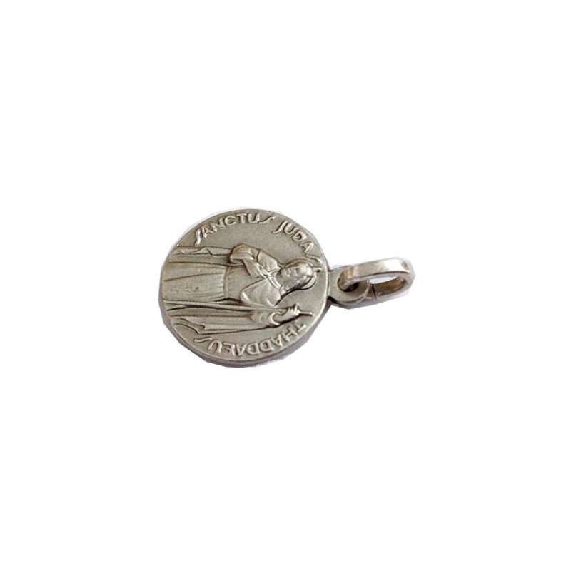 I G J Medal of Saint Jude Thaddeus Sterling Silver