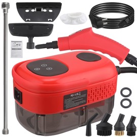 ​Handheld Steam Cleaner,1100ml Water Tank,15S Heat-up Time Generates 105°C High Temperature,6-gears adjustable,2500W Multipurpose Steam Cleaner for Home Use,Kitchen,Tile,Hard Surface, (Red)