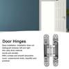 Hidden Door Hinges, Cross Hidden Hinges, 180 Degrees Adjustable Opening