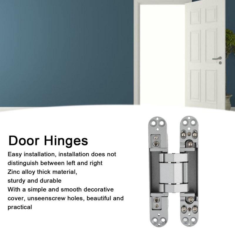 Hidden Door Hinges, Cross Hidden Hinges, 180 Degrees Adjustable Opening