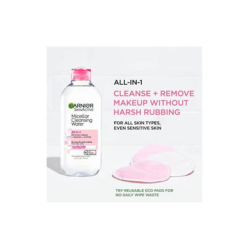Garnier SkinActive Micellar Cleansing Water, For Every Type of Skin,
