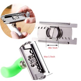 Manual Can Opener, 2 Pieces Can Opener, Adjustable, Stainless Steel Can Opener for Home, Hotel, Kitchen, Travel, Bars, Restaurant with Labor Saving, 2.5 cm to 9.5 cm