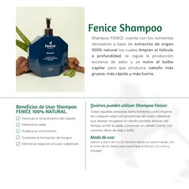 FENICE Shampoo Anticaida, Ayuda a Reducir la Caída del Cabello y Estimula el Crecimiento Capilar, 500ml