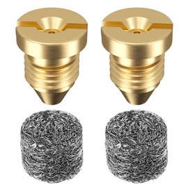 Quadafy 2 Pieces 1.1 mm Orifice Foam Cannon and 2 Pieces Foam Maker, Universal Brass Thread Nozzle Tips and Mesh Filter for Snow Foam Lance, Tool Daily Foam Cannon