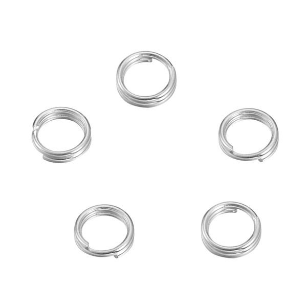 VALYRIA Sterling Silver Split Jump Ring Connector Charm Jewelry Findings,20pcs 5.0mmx0.5mm