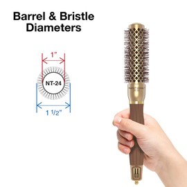 Olivia Garden Olivia Garden NanoThermic Ceramic + Ion Round Thermal Hair Brush NT-24 (1")
