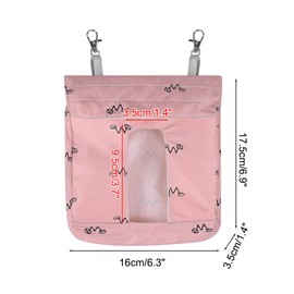 Rabbit Hay Bag, 2-Hole Hanging Rabbit Feeder Bag with 2 Metal Hooks, Small Animal Feeding Sack for Small Animals Rabbits Guinea Pigs Hamsters Chinchillas Hedgehogs