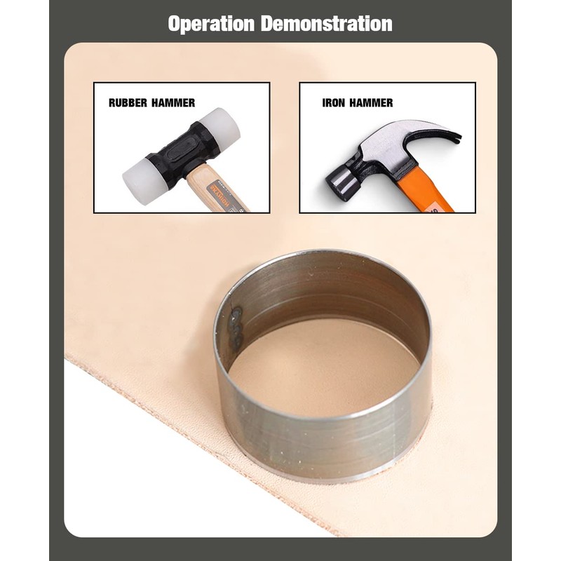 Leinggg Leather Punch - Pack of 7 Leather Punch for