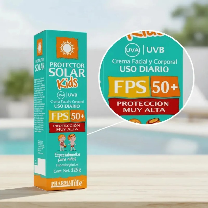 Protector Solar Pharmalife Kids Facial Corporal Fps 125g