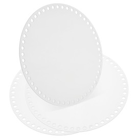 PATIKIL 8 x 8 Inch Crochet Basket Base, 2 Pcs Acrylic Round Bag Making Supplies Purse Bottoms Shaper Weaving Knitting Kit for Crochet Shoulder Bag Handbag Purse Craft