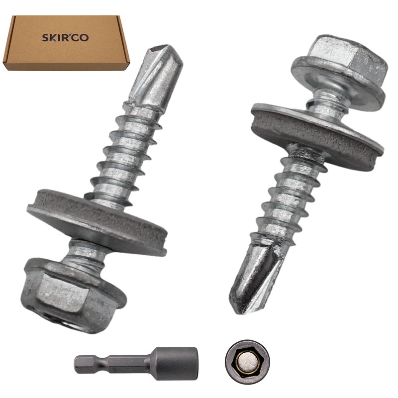 SKIR'CO Pack of 150 Galvanised Roofing Screws 4.8 x 25