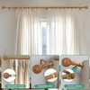 QDWIS Wood Curtain Rods for Windows 48 to 84 Inch,