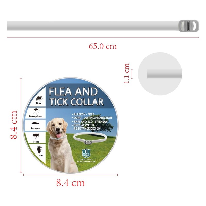 2 PCs Dog Collar Repellent:Adjustable Collars for Dogs, Water-Resistant for