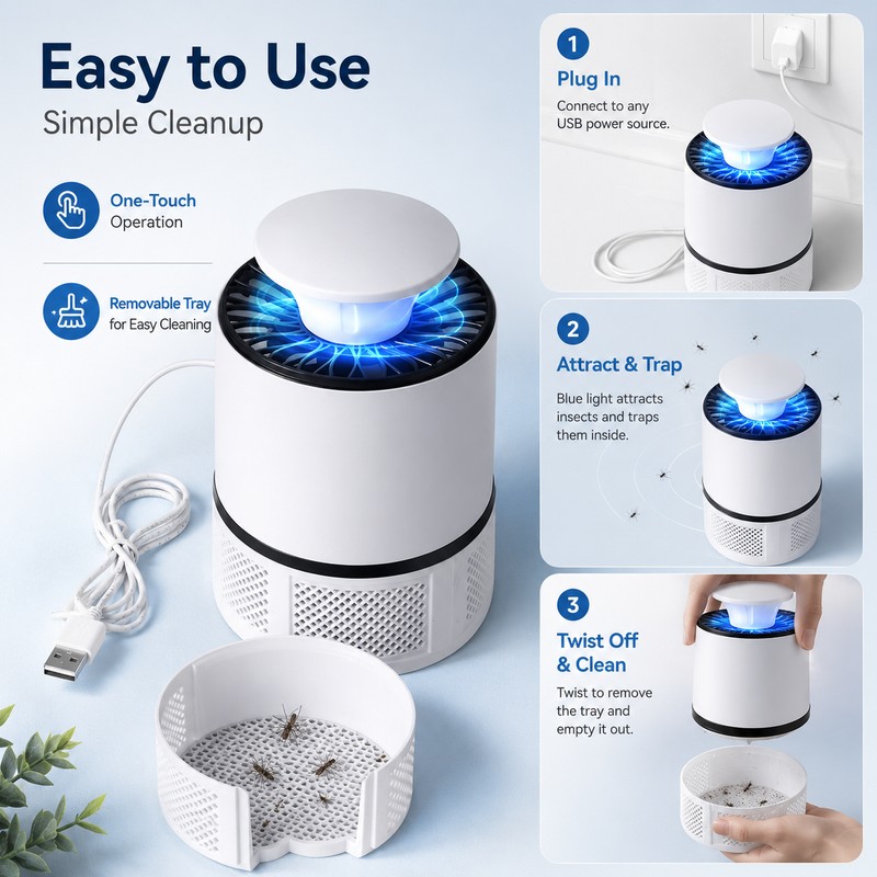 USB Mosquito and Flying Insect Trap for Indoor Use –