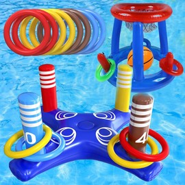 Juego De Juguetes De Piscina, Juego Inflable de Lanzamiento, Juego Inflable de Lanzamiento, Juguetes Inflables para Alberca, Juego Inflable con...    