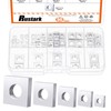 Rustark 90Pcs M3 M4 M5 M6 M8 Square Nuts Assortment