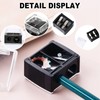 2 PCS Eyeliner Sharpener,2 Holes Makeup Sharpener,Compact Eyebrow Pencil Sharpener