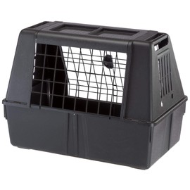 Ferplast Atlas Vehicle SUV Dog Crate, Assembled Car Dog Crate Measures 32L x 20W x 24H & is Ideal for Small to Medium Dog Breeds, Black