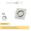 Sweet Led - LED recessed spotlight 230 V dimmable flat