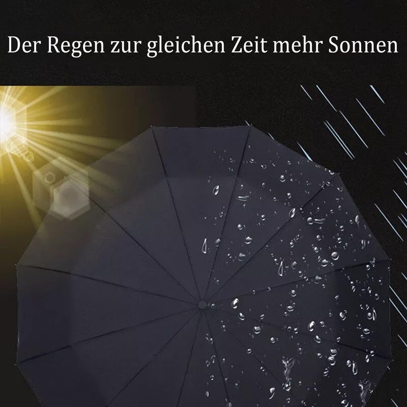 ACESOME 12 Ribs Automatic Umbrella Windproof Strong,Reinforced Windproof Umbrella, Portable