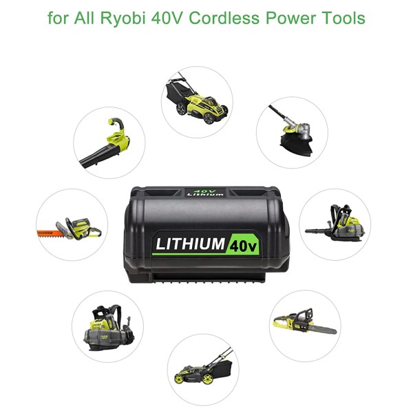 Unbranded For Ryobi 40Volt OP4050 6.0Ah Battery High Capacity Lithium