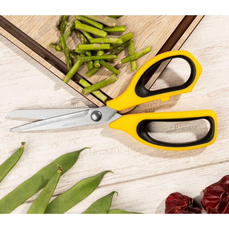 Arcos 185625 Kitchen Scissors, 215 mm (8"), Yellow and Black