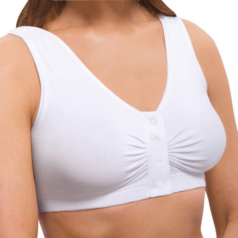 Cooling Snap Front Bra, Size XL White