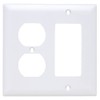PASS & SEYMOUR TP826WCC12 White 2G Decor/Duplex Plate