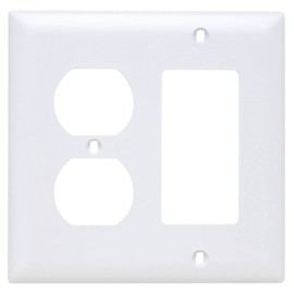 PASS & SEYMOUR TP826WCC12 White 2G Decor/Duplex Plate