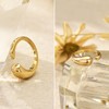 Kainier 2PCS Gold Chunky Rings for Women 14K Gold Plated