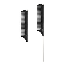RHOS Comb Comb, Men's, Retractable, Convenient to Carry, Pocket Hair Comb, Anti-static, Styling, Hairbrush, Sarong, Hairdresser, Home (Black)