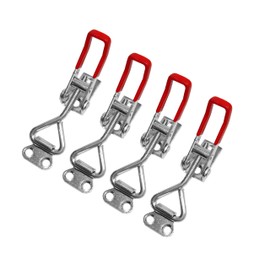 FengZeYing 4 Pcs Adjustable Toggle Clamp, Metal Toggle Latch Non-Slip Quick Release Latch Clamps 100kg/220lbs for Cabinet Boxes
