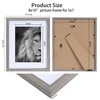 LYYYXGYP 8x10 Picture Frame with Mat Wood Grain Gray Photo