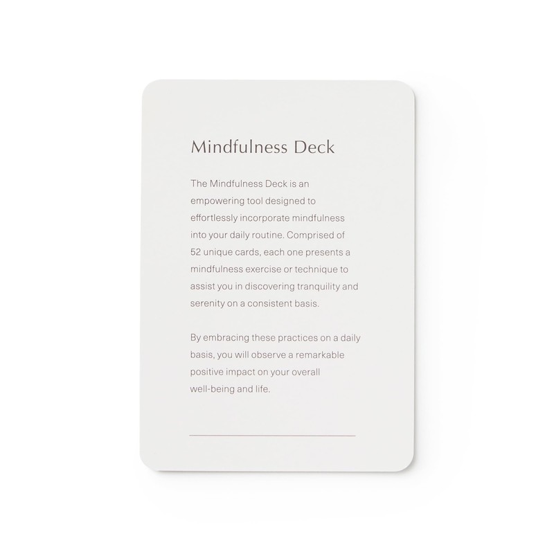 Mal Paper Mindfulness Meditation Card Deck - 52 Pack |