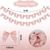 RICHHHA 2 Strings of 18pcs Champagne Pink Bow Garlands Banner