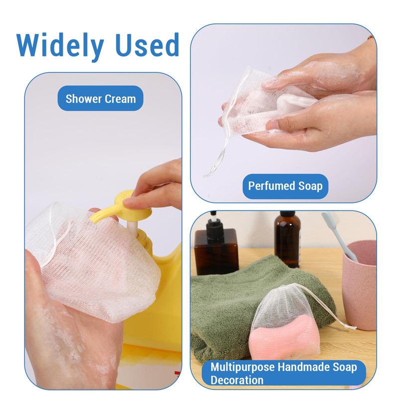 Mozeat Lens 20 PCS Exfoliating Mesh Soap Saver Pouch Bag