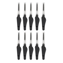 10Pcs Eyelash Brush Comb Mini 2 Use Portable Reusable Eyebrow Cosmetic Makeup Tool Black