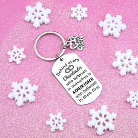 UYBEPU Cheer Coach Gift for Women Men Cheer Coach Appreciation Gift from Cheerleader Thank You Coaches Gifts for Birthday Farewell Retirement Gifts for Cheers Coaches Keychain Keepsake