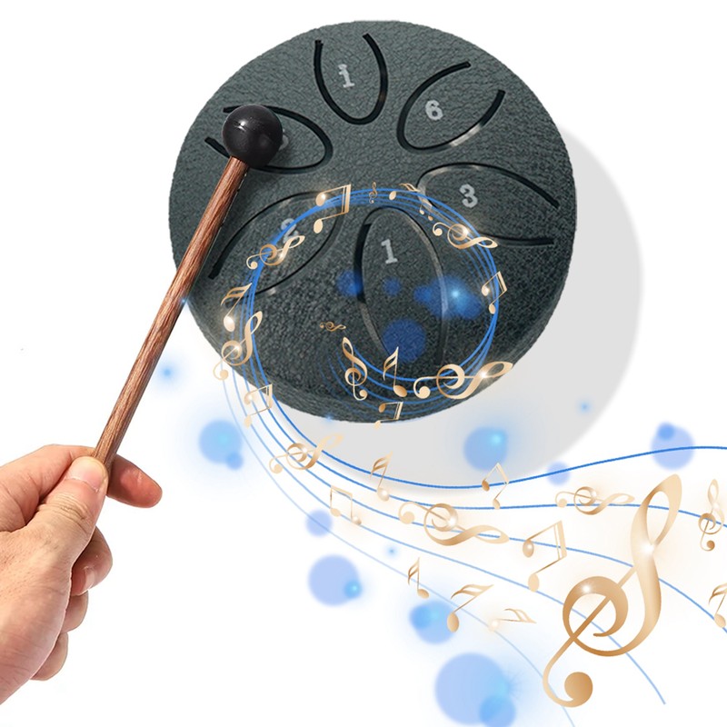 Steel Tongue Drum 3 Inch 6 Notes Percussion Instrument Balmy