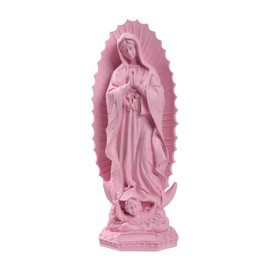 Virgen de Guadalupe Statues - Our Lady of Guadalupe Virgin Mary Statue, Pink Religious Mother Mary Statue, Catholic Virgencita de Guadalupe, Vrgin Mary Jesus Figurines for Home Decor Gifts, 12 Inch