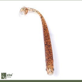 Zite Fishing Rubber Fish Zander Set - InZite Shad 12 cm Various Colours - Pack of 15 Catchy Rubber Baits Zander Fishing - Soft Bait Fishing Lure UV-Active (Classic Brownnie)