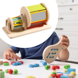 Baoblaze Montessori Rotating Toy, Drum Rolling Textile Drum, Fine Motor Skills Roller, Educational Toy for Baby Infant 1-3 Year Old