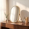 Gold Oval Vanity Mirror, 360° Rotation 180° Tilt Adjustable Desktop
