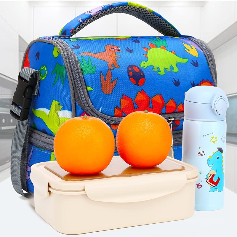 FlowFly Double Decker Cooler Insulated Lunch Bag Large Tote for