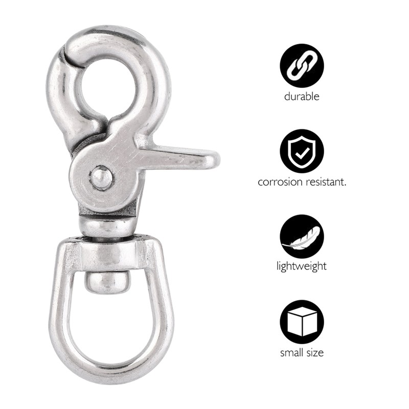 5Pcs Durable Stainless Steel Trigger Swivel Snap Hook Clasp Houseboat