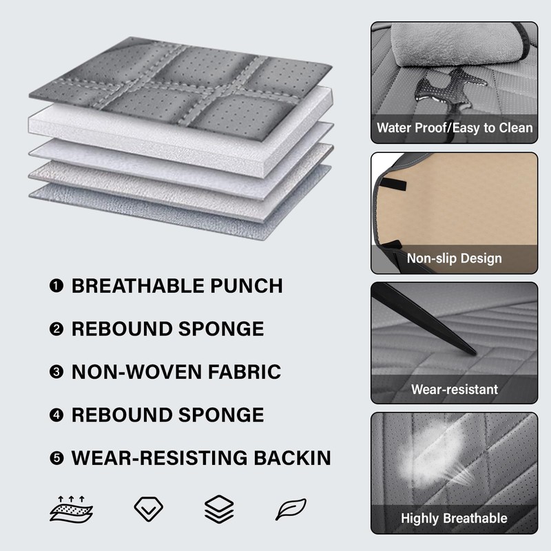 Xonhzam Car Seat Cover for Honda Civic 2017-2022,Premium Nappa Leather