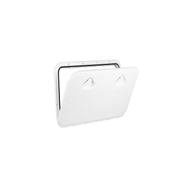 Nuova Rade TOP LINE Marine Boat Deck Access Hatch & Lid for Sailboat and Yacht, easy opening / hidden screws, UV/water-resistant high-grade ASA plastic, White, 18.11" x 20.66"