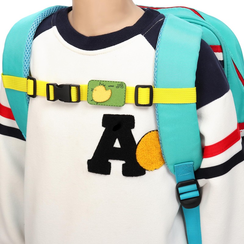 C-ZOFEK Backpack Chest Strap Adjustable Sternum Buckle Strap With Badge
