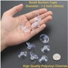 LuluEasy 12 Pieces 1.2 inch Small Clear Suction Cups for