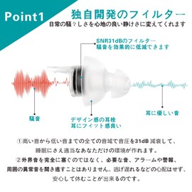 Sleep Earplugs Quietide Sleeping Earplugs Sound Insulation 31dB Sleep Airplane Work Study Reusable with Carrying Case Japanese Instructions Q4 Black